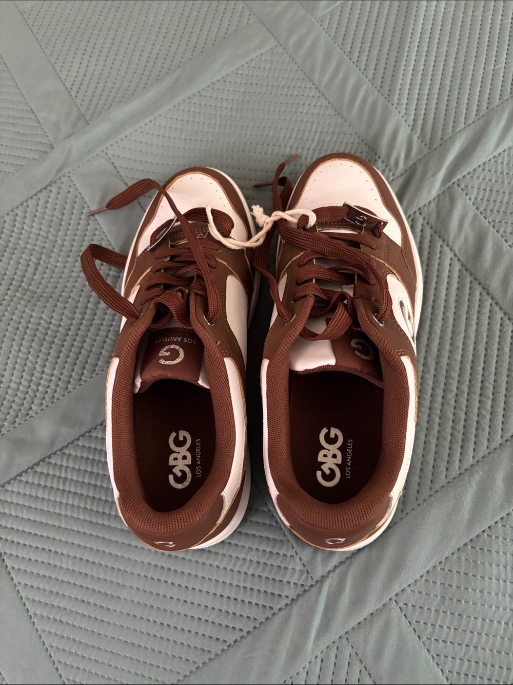 GBG Los Angeles 8.5 Brown and White Women's Sneakers